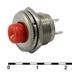Кнопка PSW-3-R 220В 0.3А 6мм