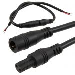 Разъем герметичный 2P F/M 22AWG*2 L150mm BLACK IP65