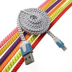 Шнур для мобильных устройств USB to iPhone5 Flat braid 1m