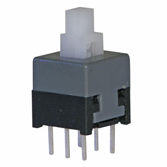 Кнопка миниатюрная PB22E09 с фикс. 8.5x8.5x14