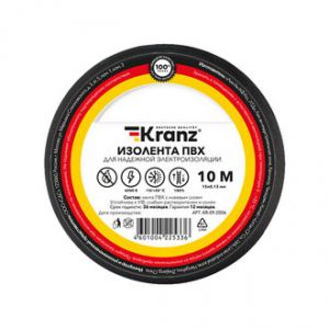 Изолента KR-09-2006 Изолента 0.13х15 черная купить по цене от 31.17 руб. из наличия.