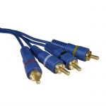 Аудио/видео шнур 4 RCA - 4 RCA BL 3m