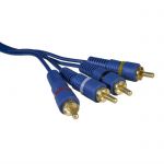 Аудио/видео шнур 4 RCA - 4 RCA BL 3m