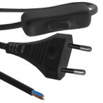 Сетевой шнур ШВВП-ВП S52 2х0.5 1.8м(ч)