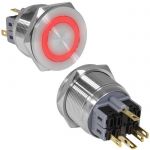 Кнопка антивандал. GQ25PF-11ZE/R/N on-off+off-on