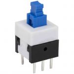 Кнопка миниатюрная PB22E08 с фиксацией 8x8x13 mm