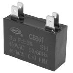 Конденсатор CBB61 3 uF 450V 4 PIN (SAIFU)
