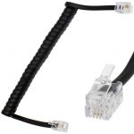 Кабель телефонный Витой кабель RJ10 (4P4C) 1м черный