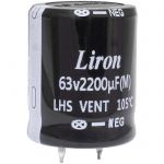 Конденсатор 2200 UF 63V 105*C 22*35 Liron