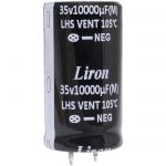 Конденсатор 10000 UF 35V 105*C 25*45 Liron