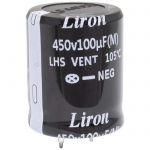 Конденсатор 100 UF 450V 105*C 25*30 Liron