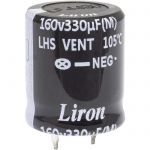 Конденсатор 330 UF 160V 105*C 22*25 Liron