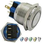 Кнопка антивандальная GQ25-11E/B  on-(off)+off-(on)